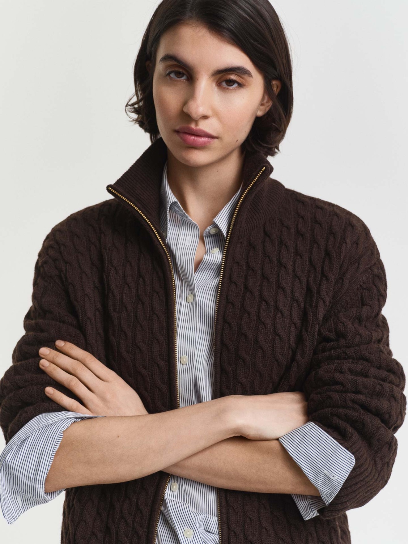 Casaco de Malha Trançada