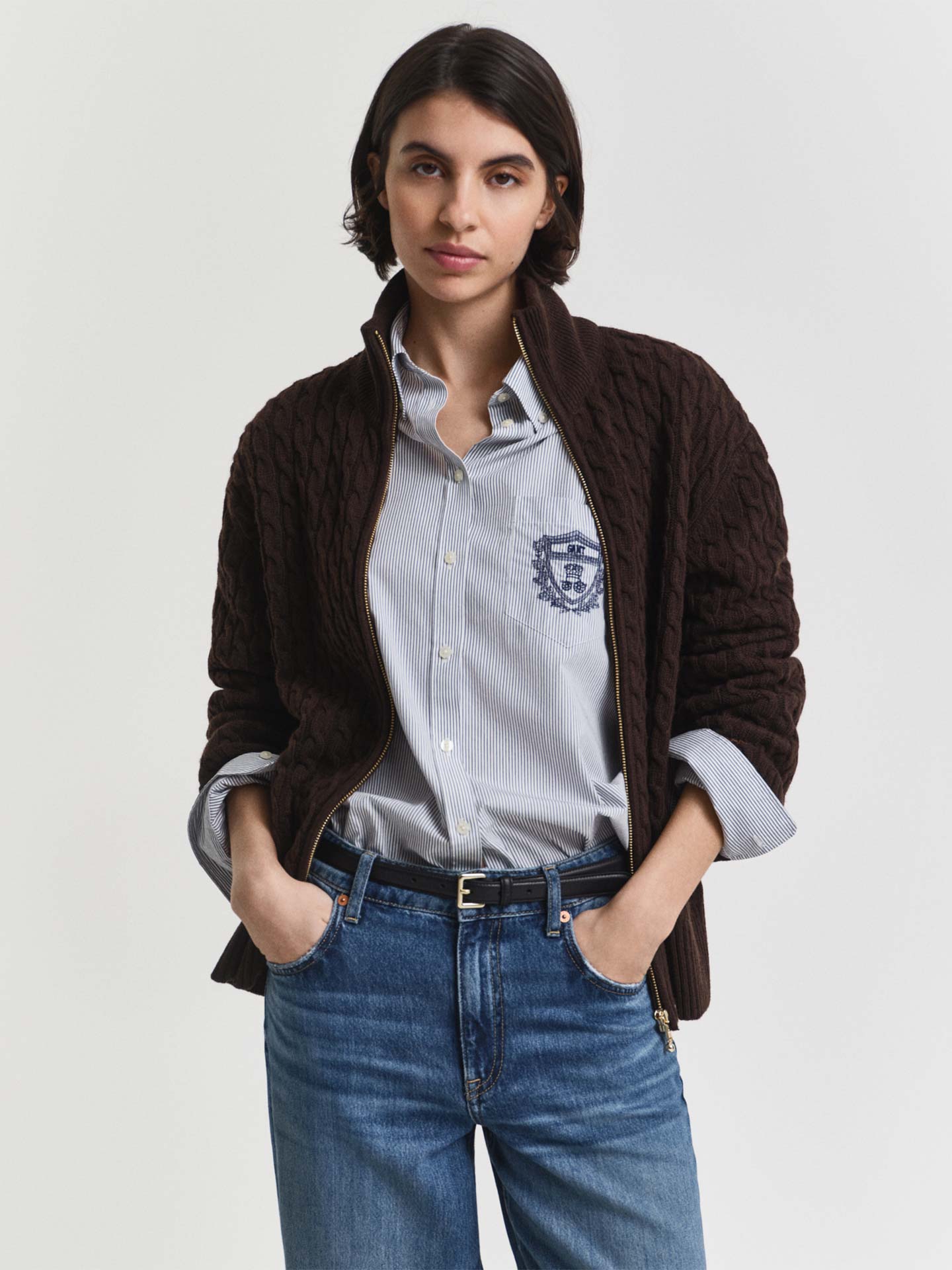 Casaco de Malha Trançada