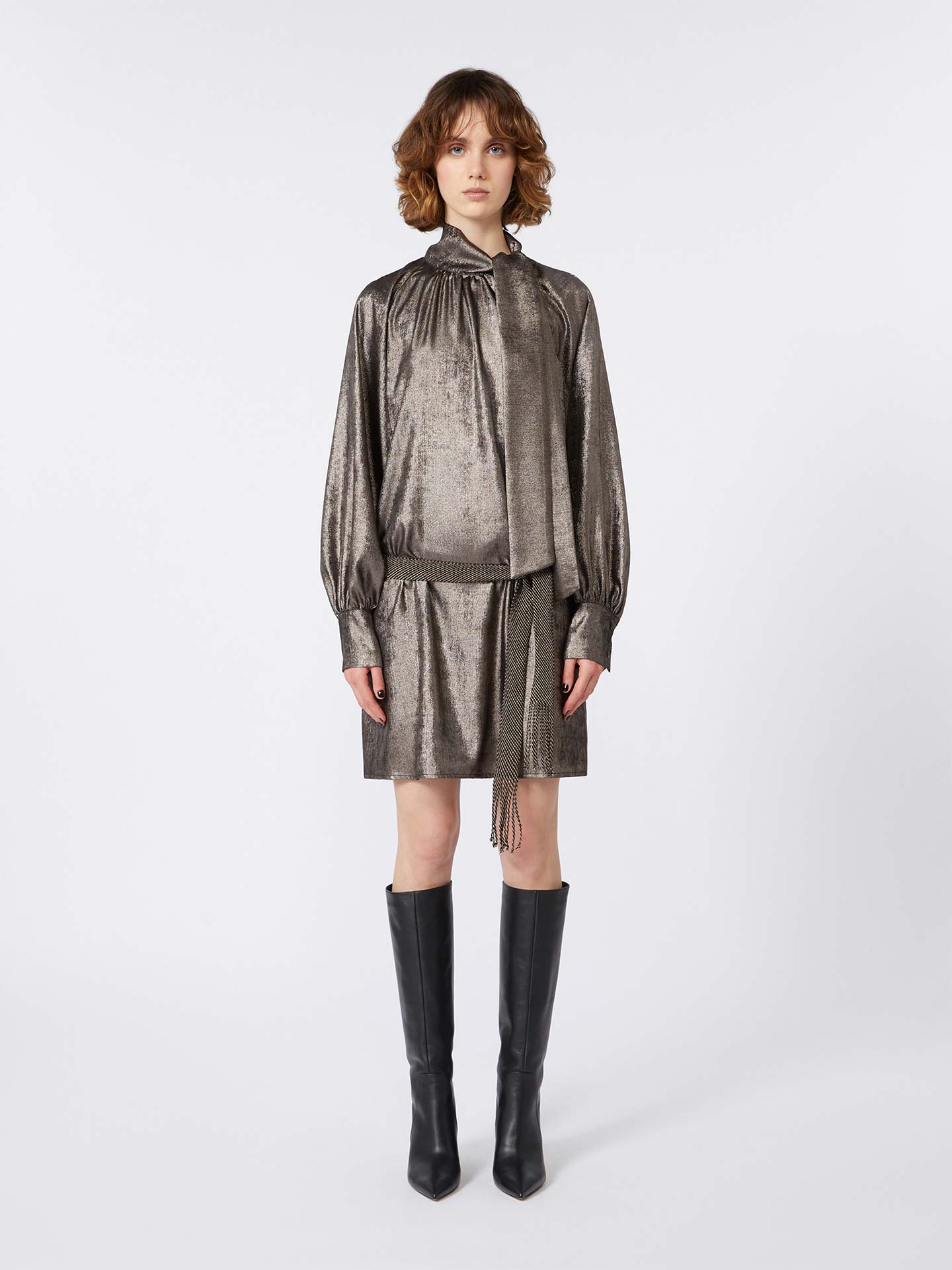 Vestido Curto Metalizado Bunny1234