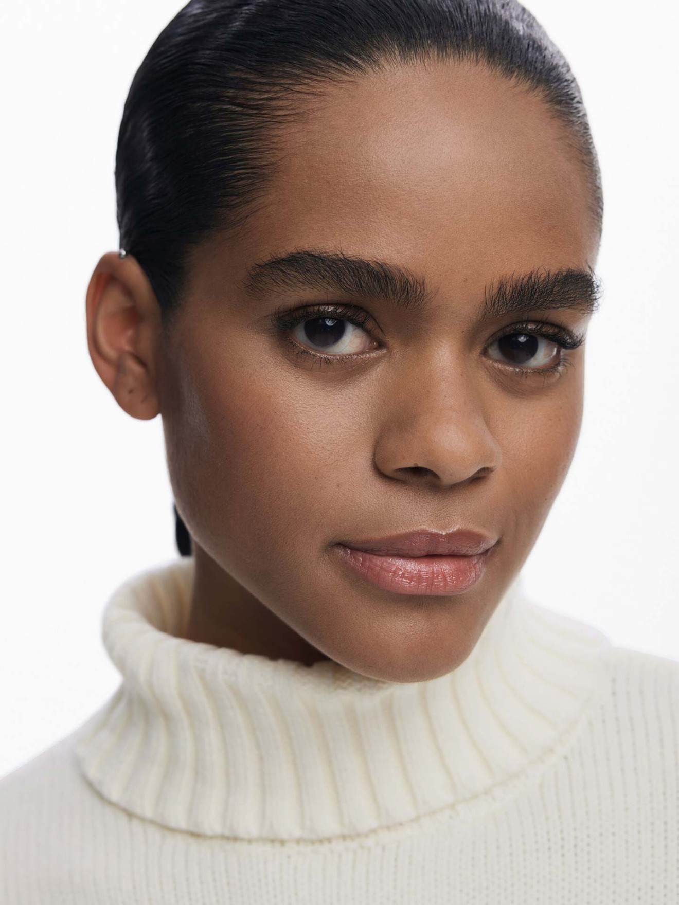 Camisoal de Malha com Gola Alta