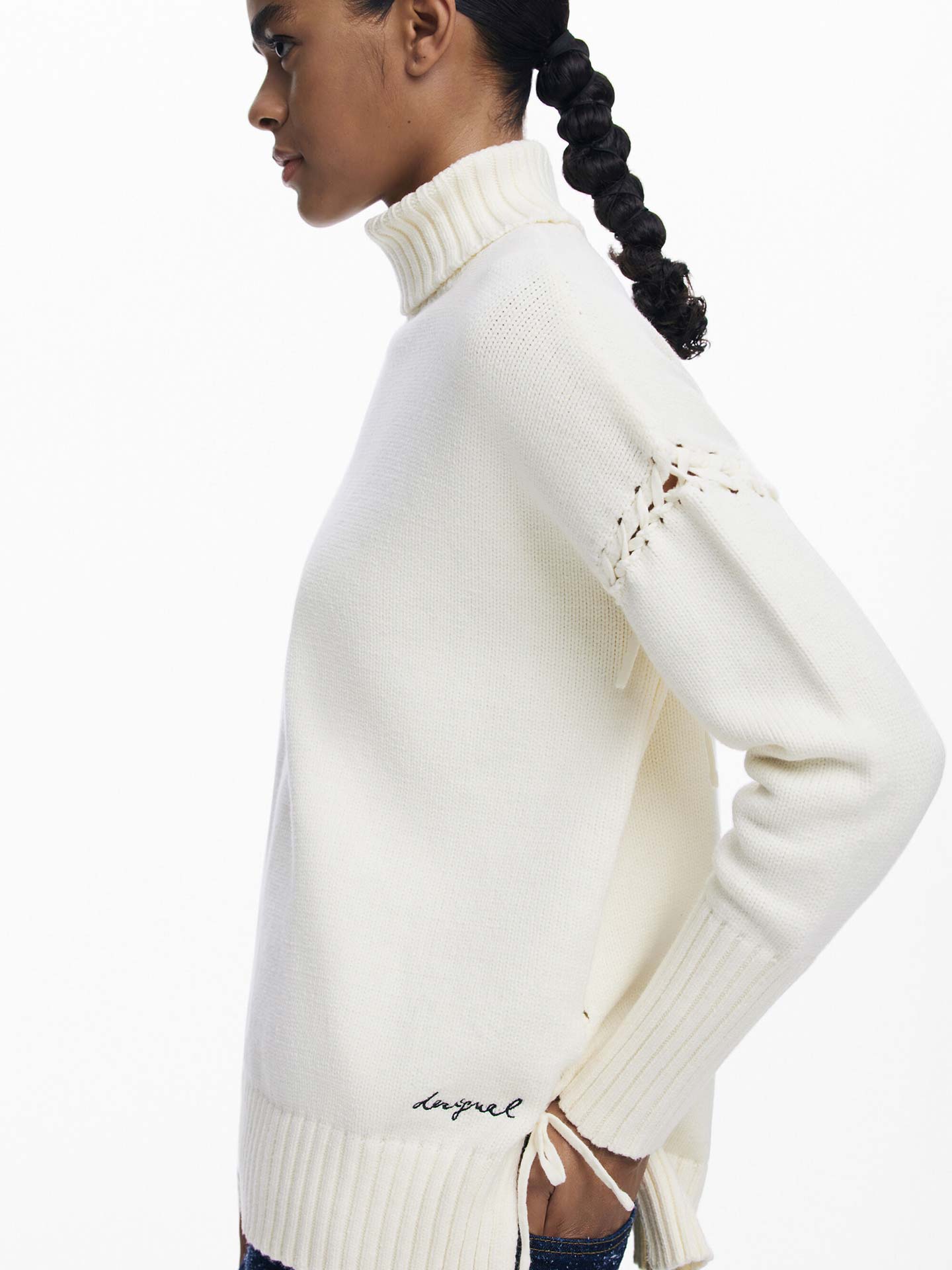 Camisoal de Malha com Gola Alta