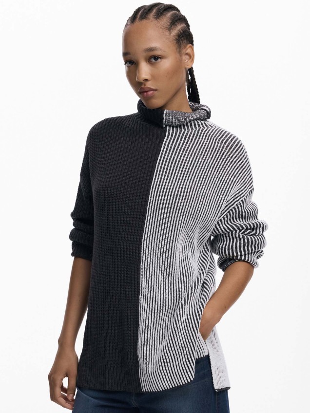 Camisola de Malha Bicolor