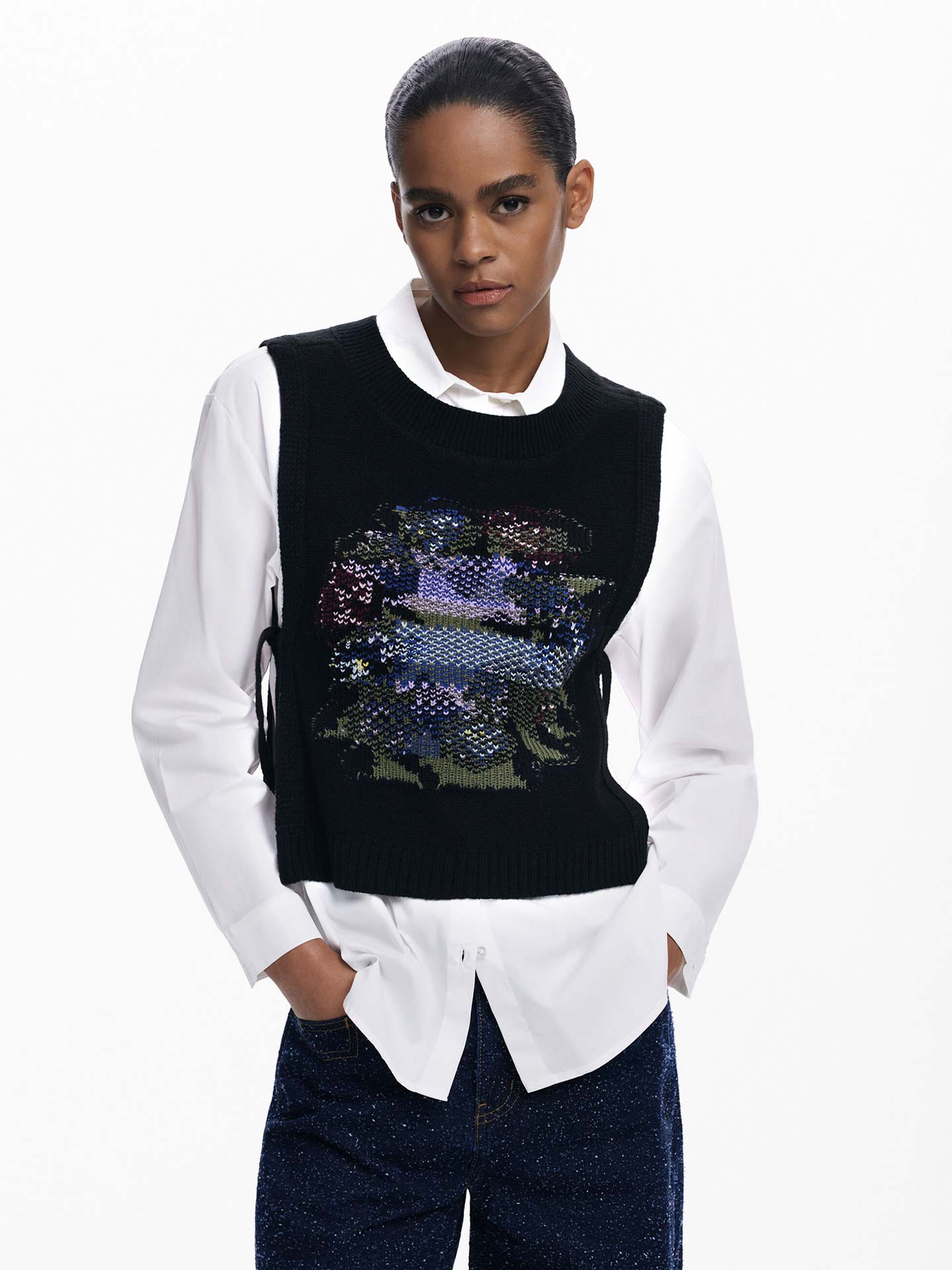 Camisa com Colete 2-em-1