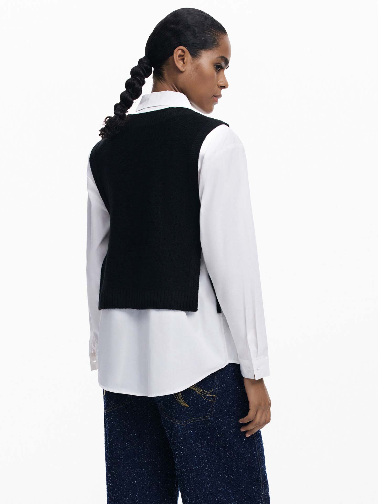 Camisa com Colete 2-em-1