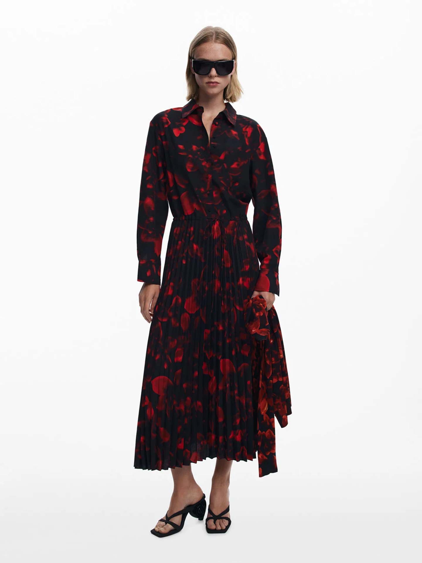 Vestido Camiseiro com Manga Comprida