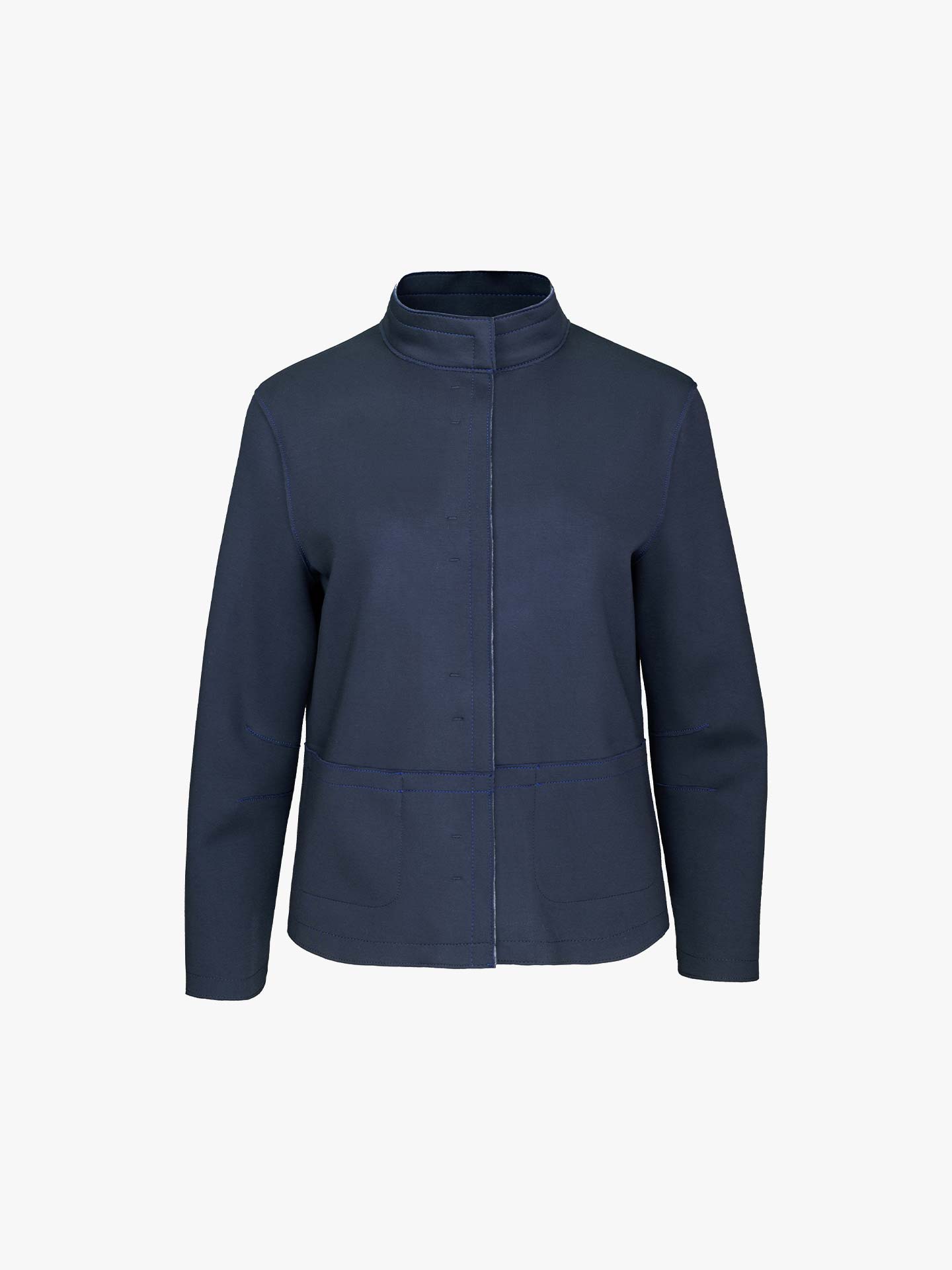 Casaco Doubleface com Gola Mandarim