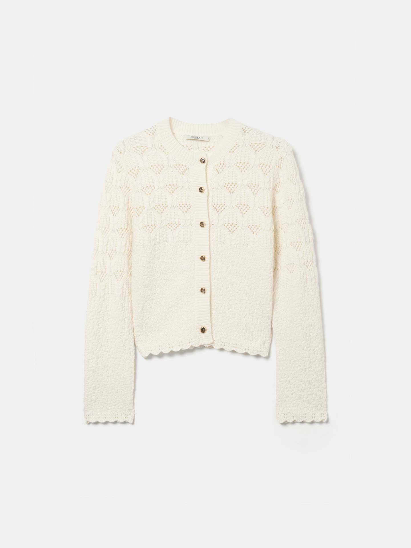 Cardigan de Malha Tricotada