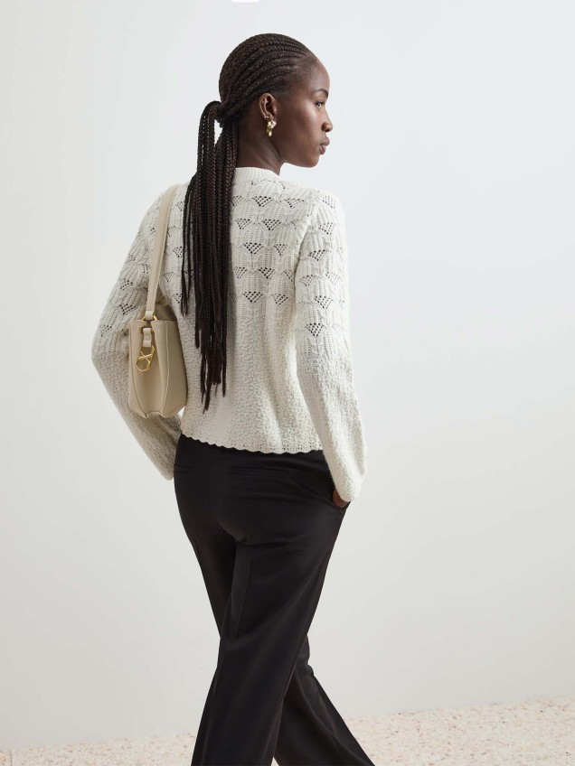 Cardigan de Malha Tricotada