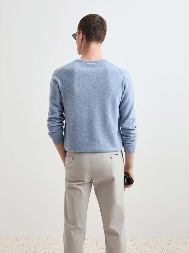 Pulôver em Lã com Decote em V