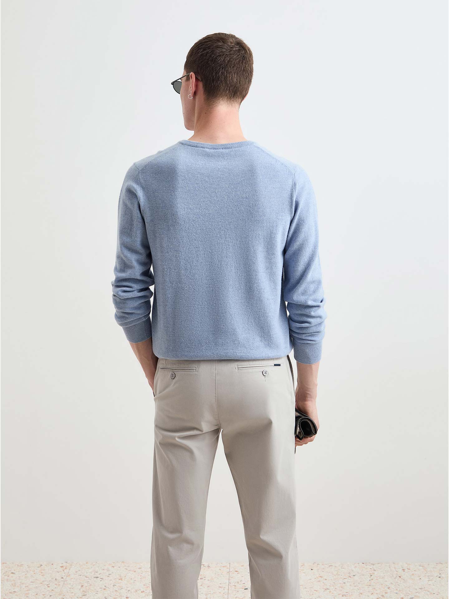 Pulôver em Lã com Decote em V