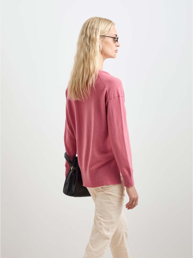 Camisola de Lã com Decote em V