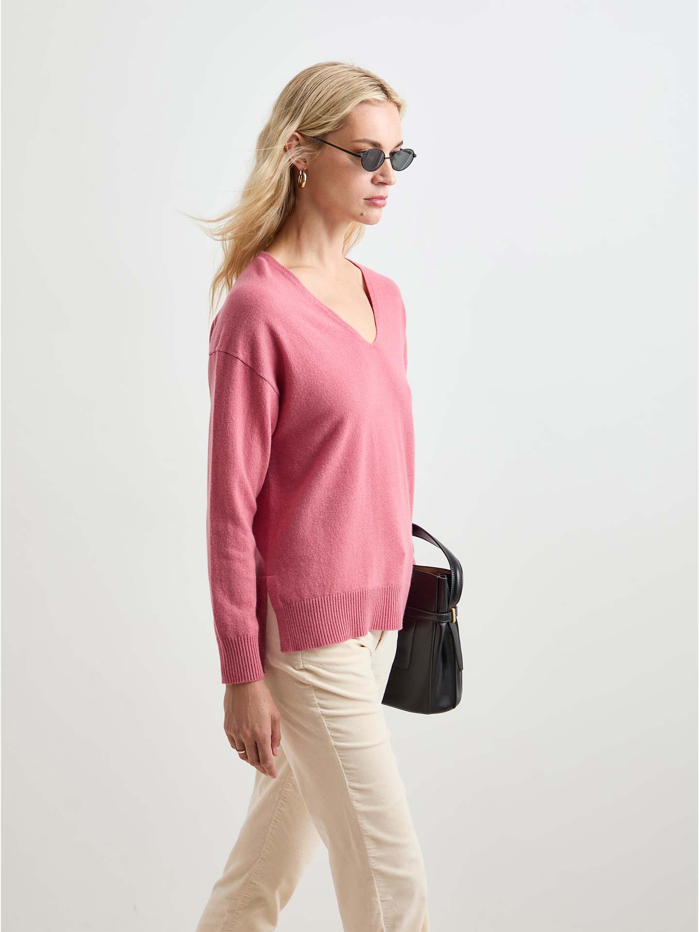 Camisola de Lã com Decote em V