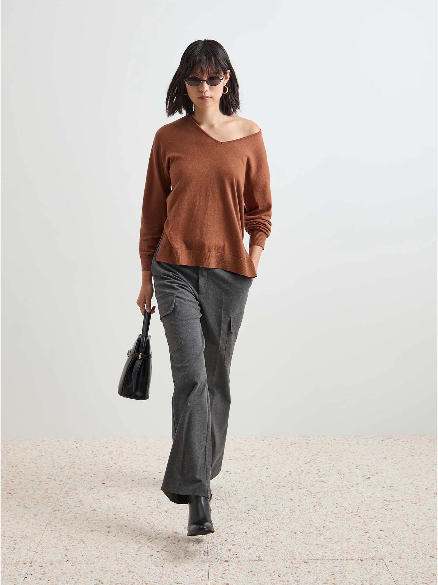 Camisola de Malha com Decote em V