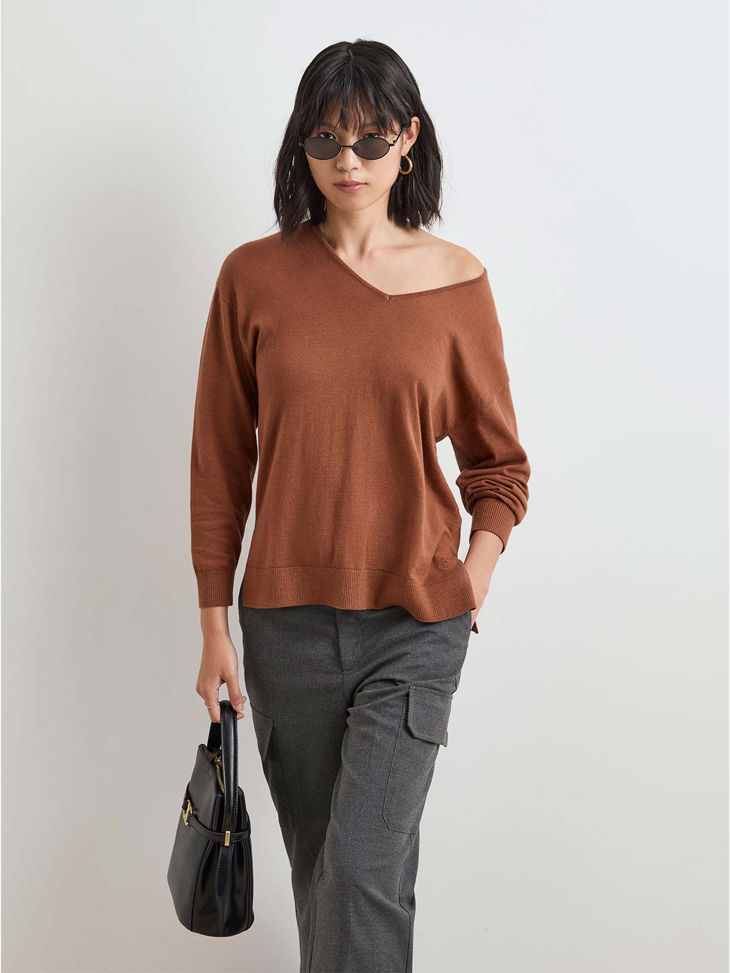 Camisola de Malha com Decote em V