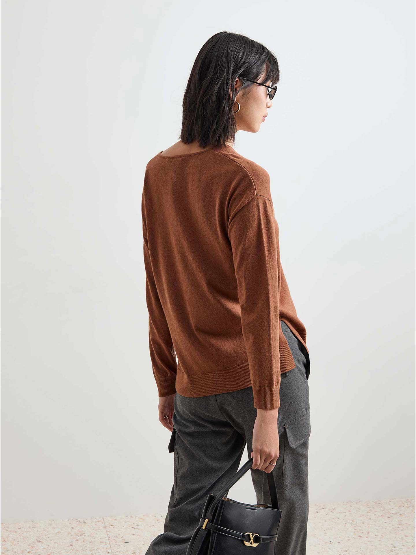 Camisola de Malha com Decote em V