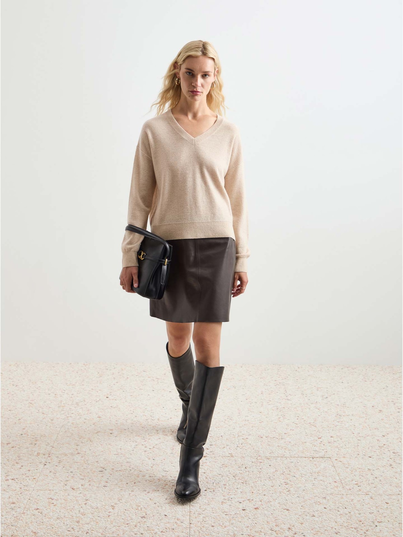 Camisola de Malha com Decote em V