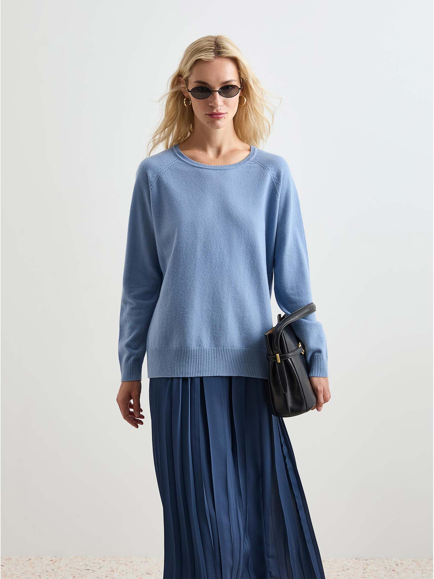 Camisola de Lã com Gola Redonda