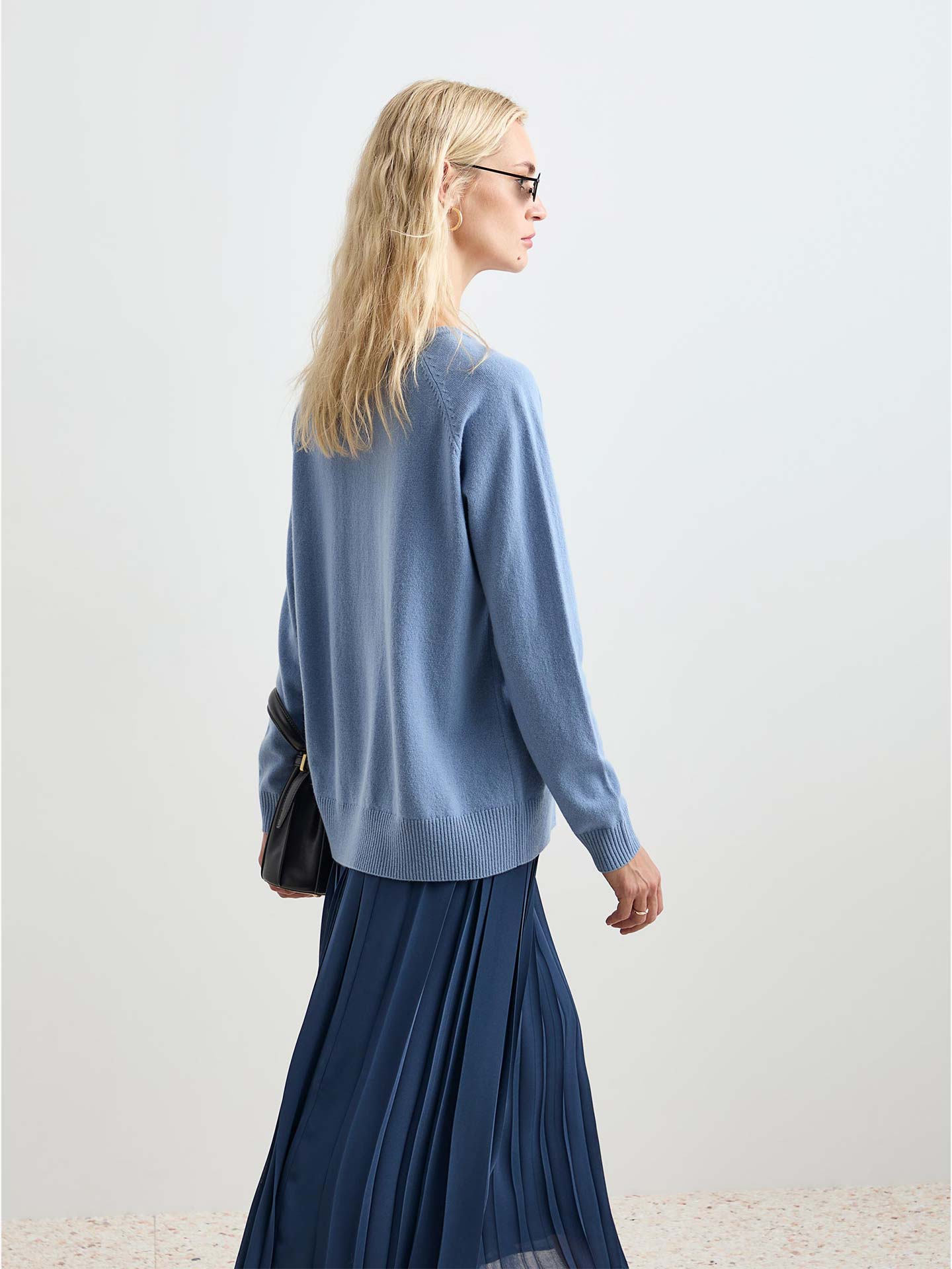 Camisola de Lã com Gola Redonda