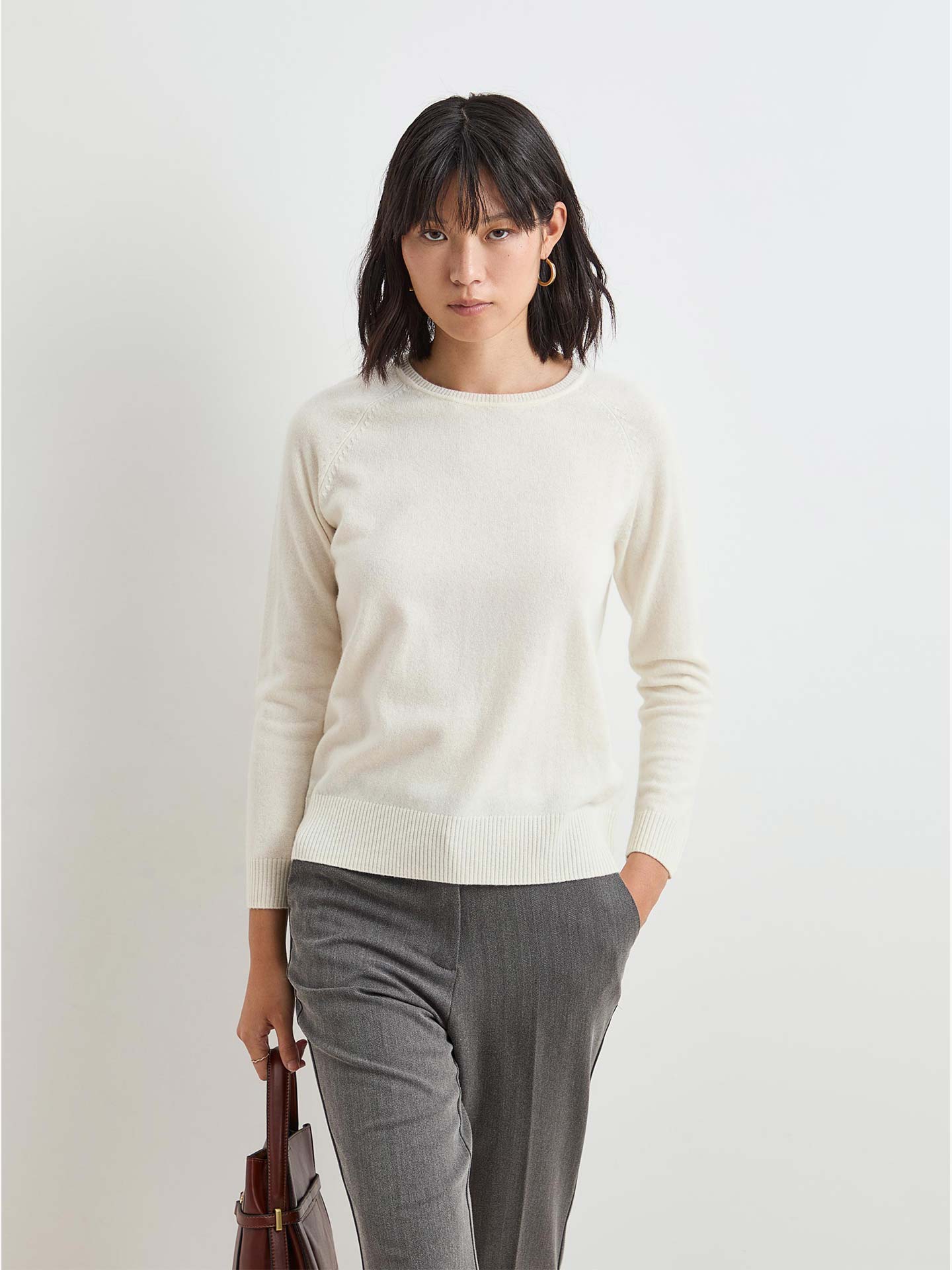 Camisola de Lã com Gola Redonda