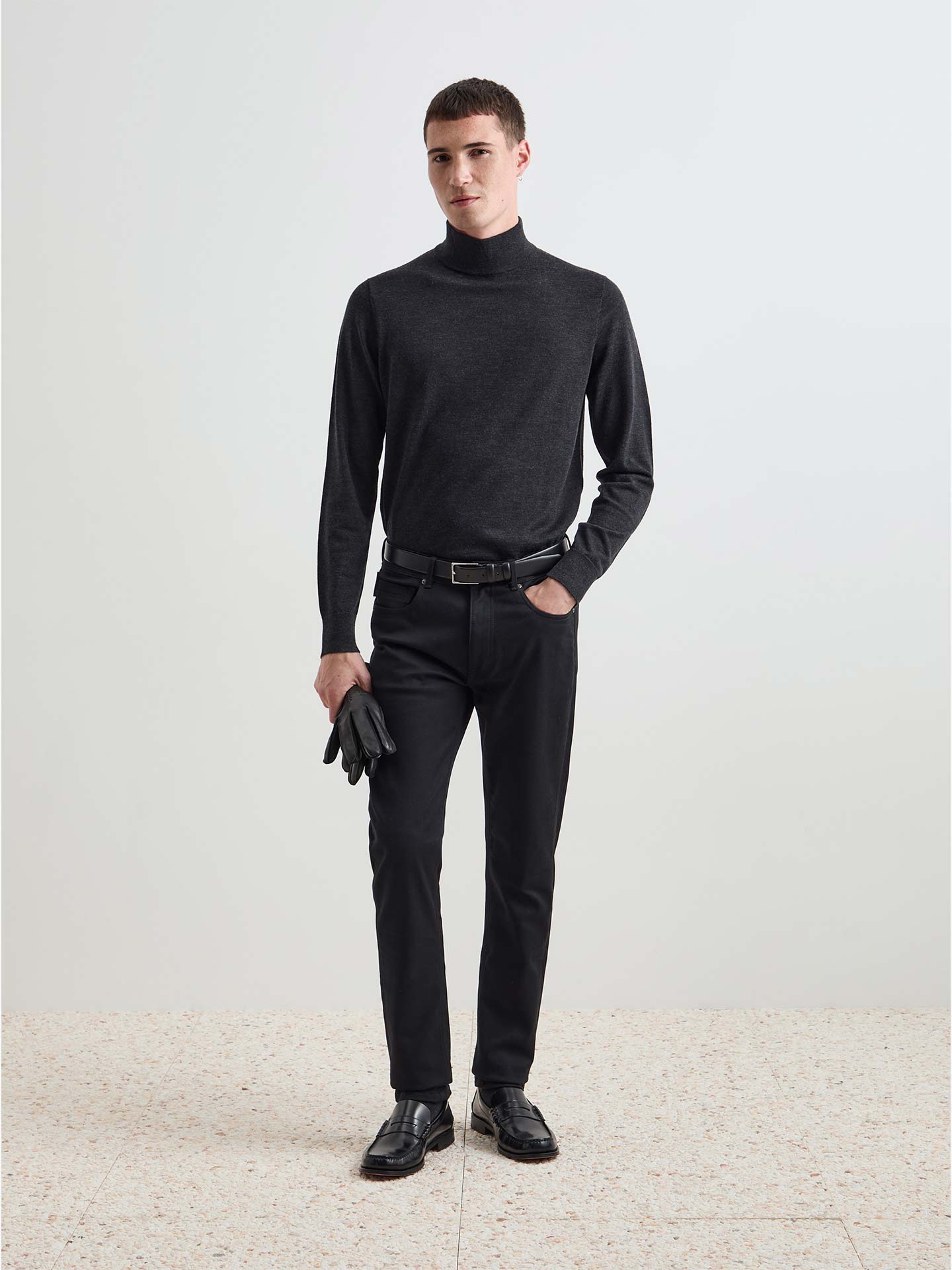 Camisola de Lã com Gola Alta