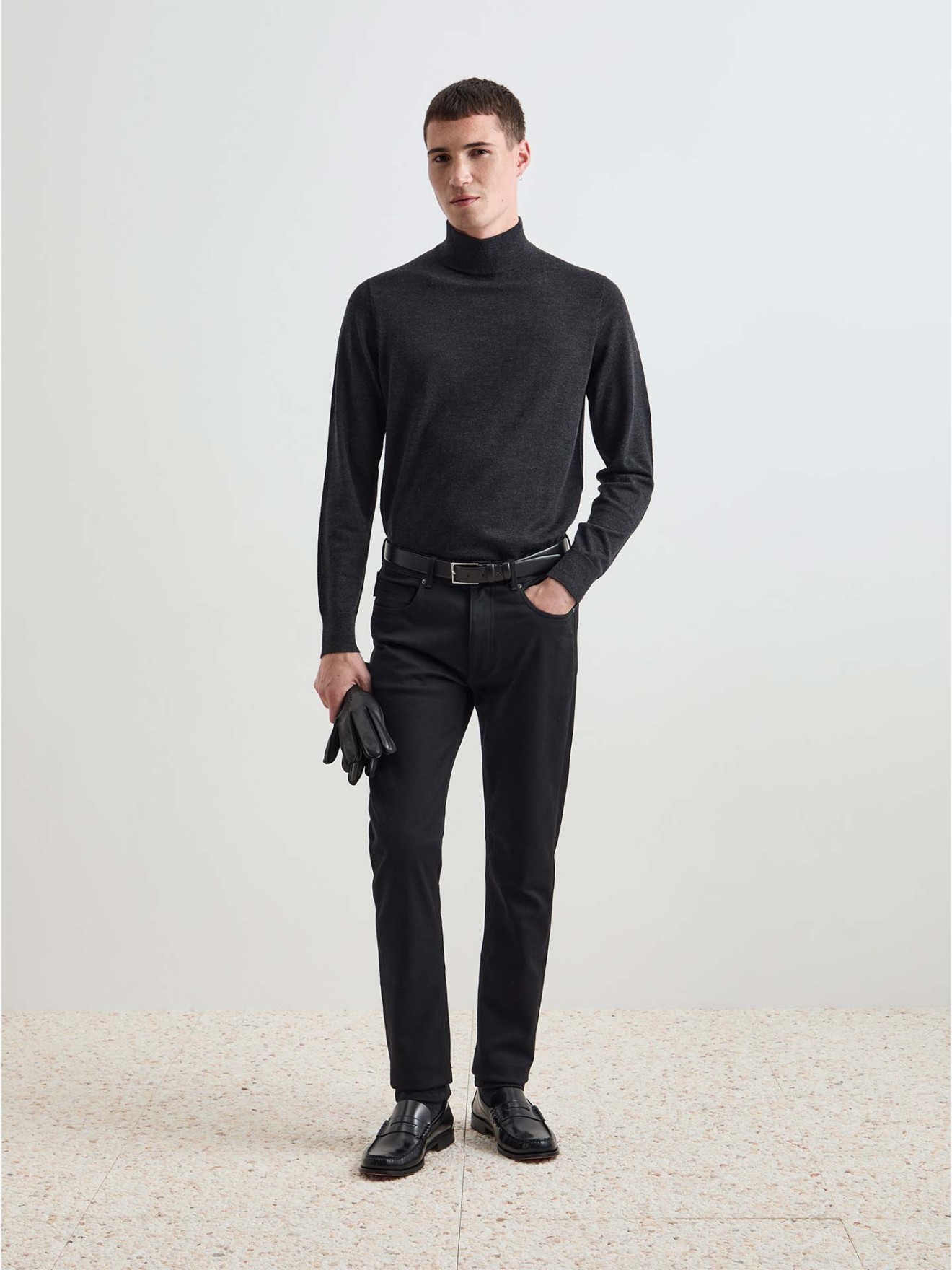 Camisola de Lã com Gola Alta