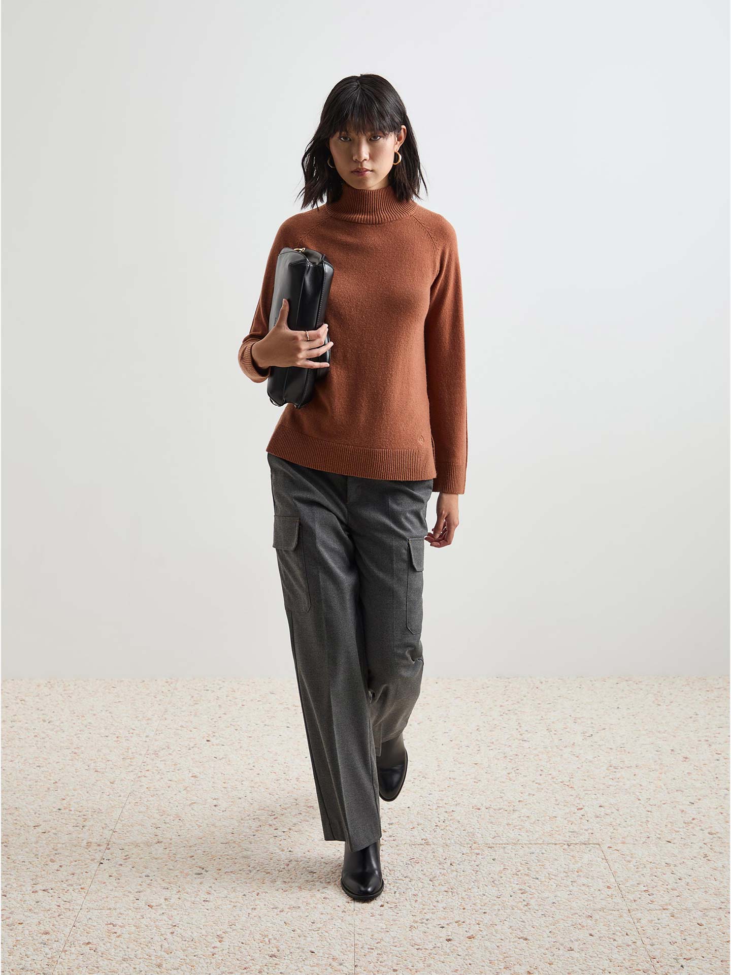 Camisola de Gola Alta em Lã