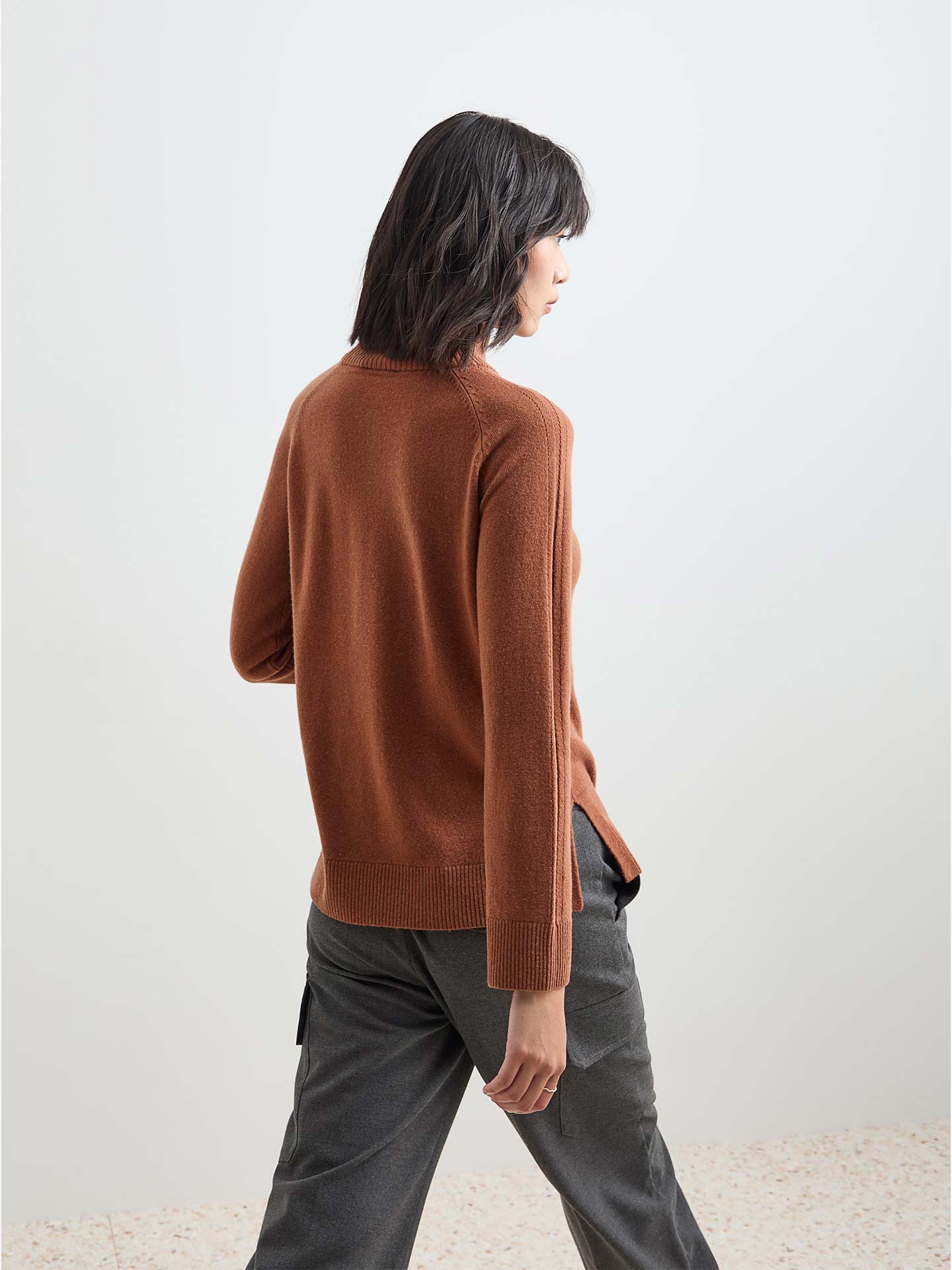 Camisola de Gola Alta em Lã