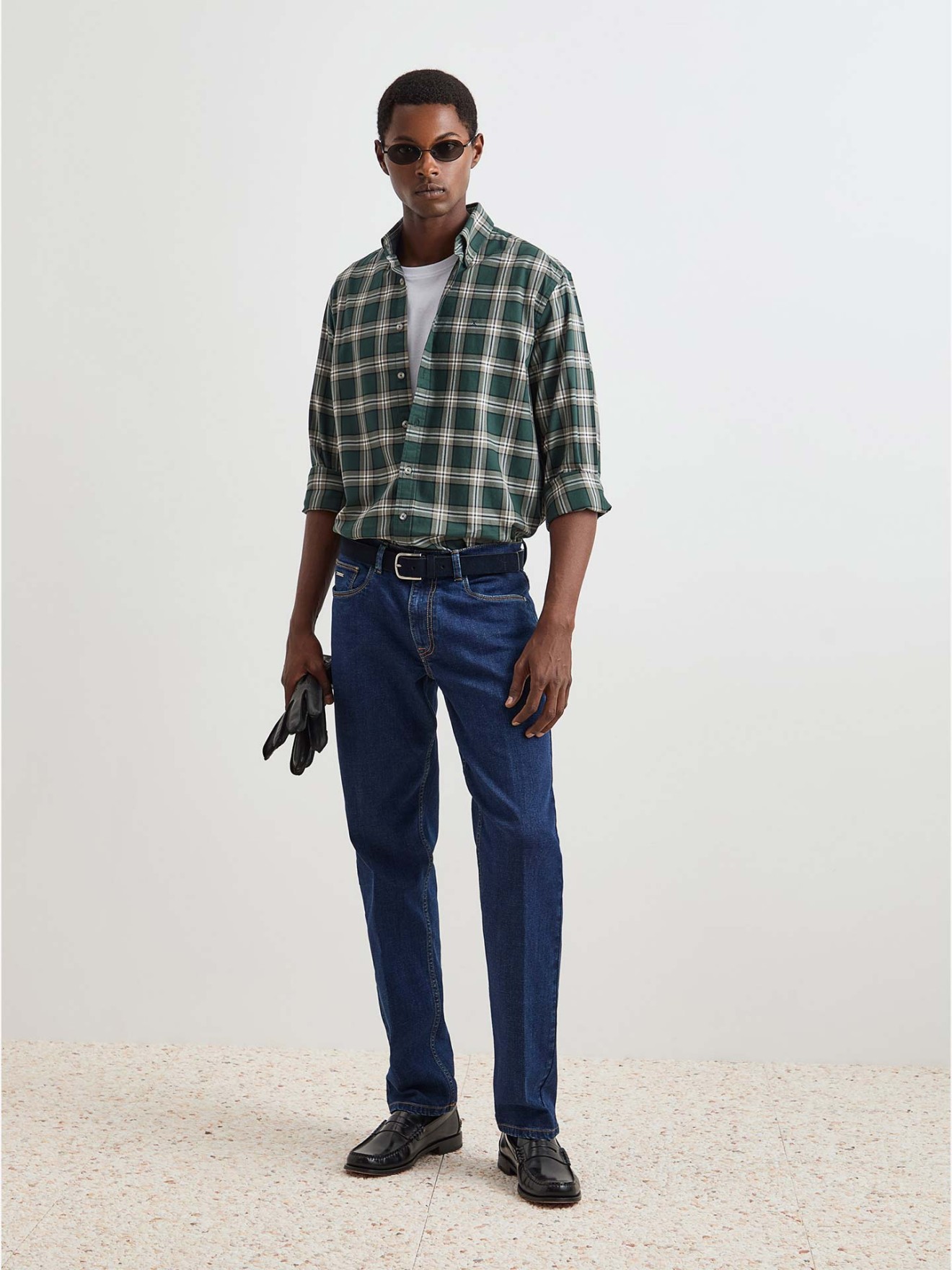 Camisa Regular Fit aos Quadrados