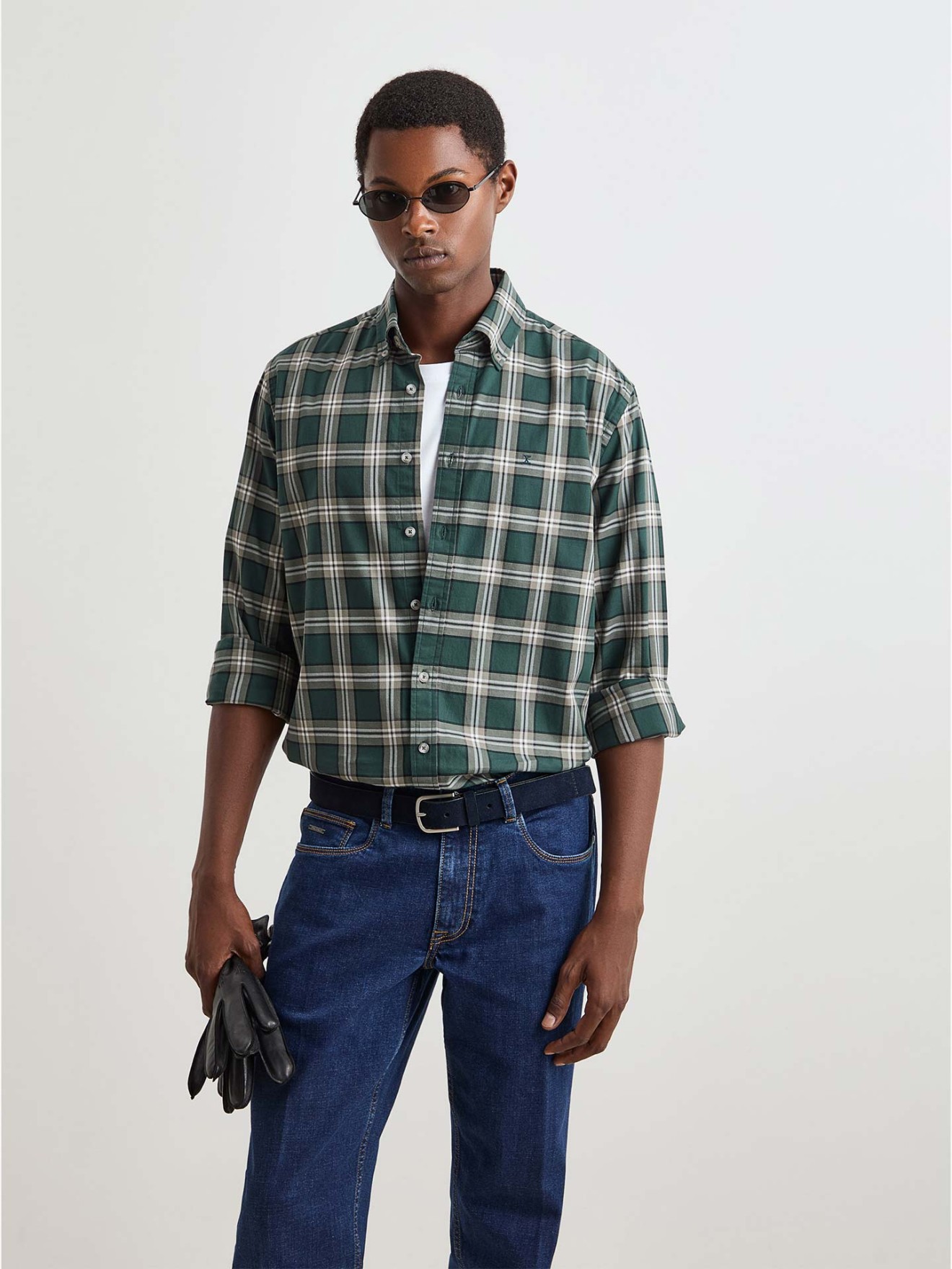 Camisa Regular Fit aos Quadrados