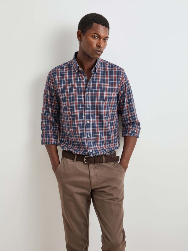 Camisa Regular Fit com Padr�o Xadrez