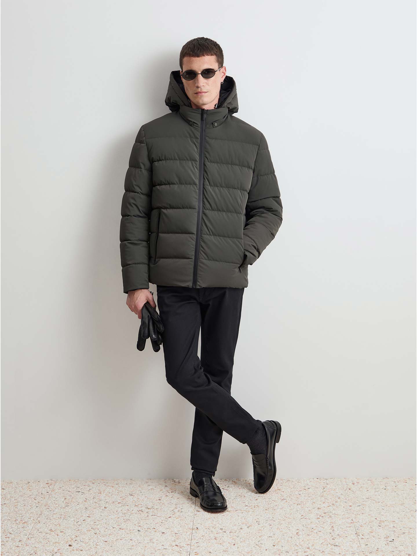 Blusão Acolchoado Reversível com Capuz