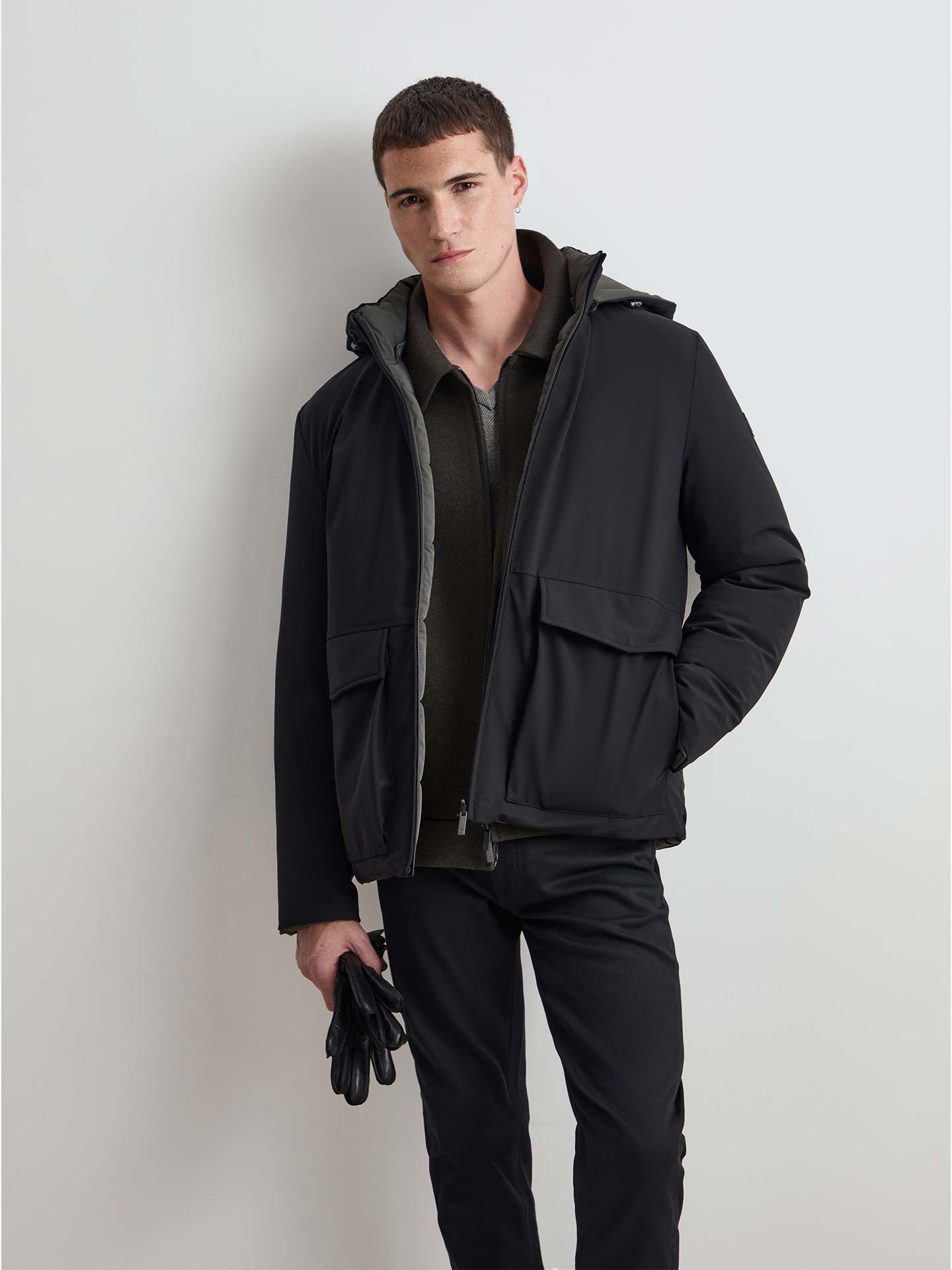 Blusão Acolchoado Reversível com Capuz