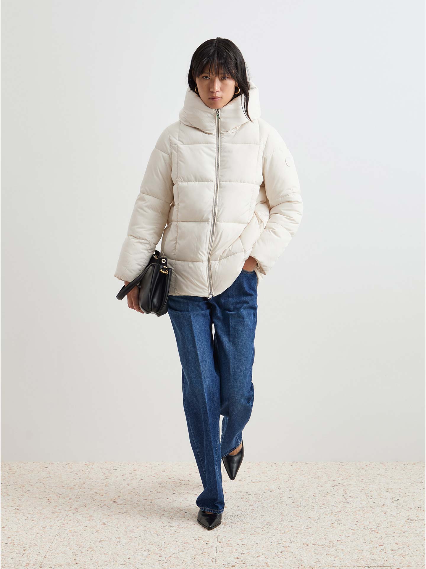 Blusão Acolchoado de Gola Alta