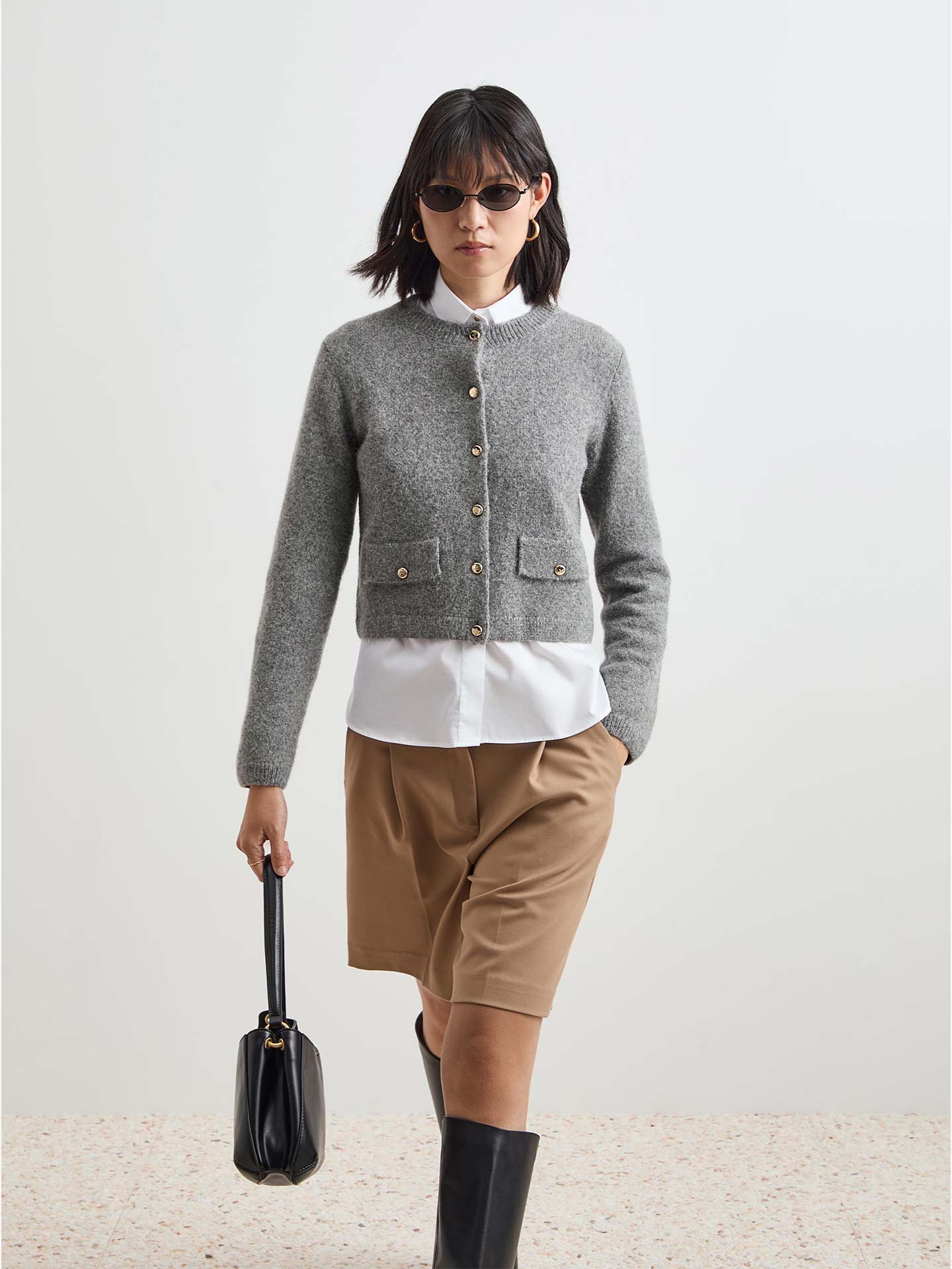 Casaco Curto de Malha