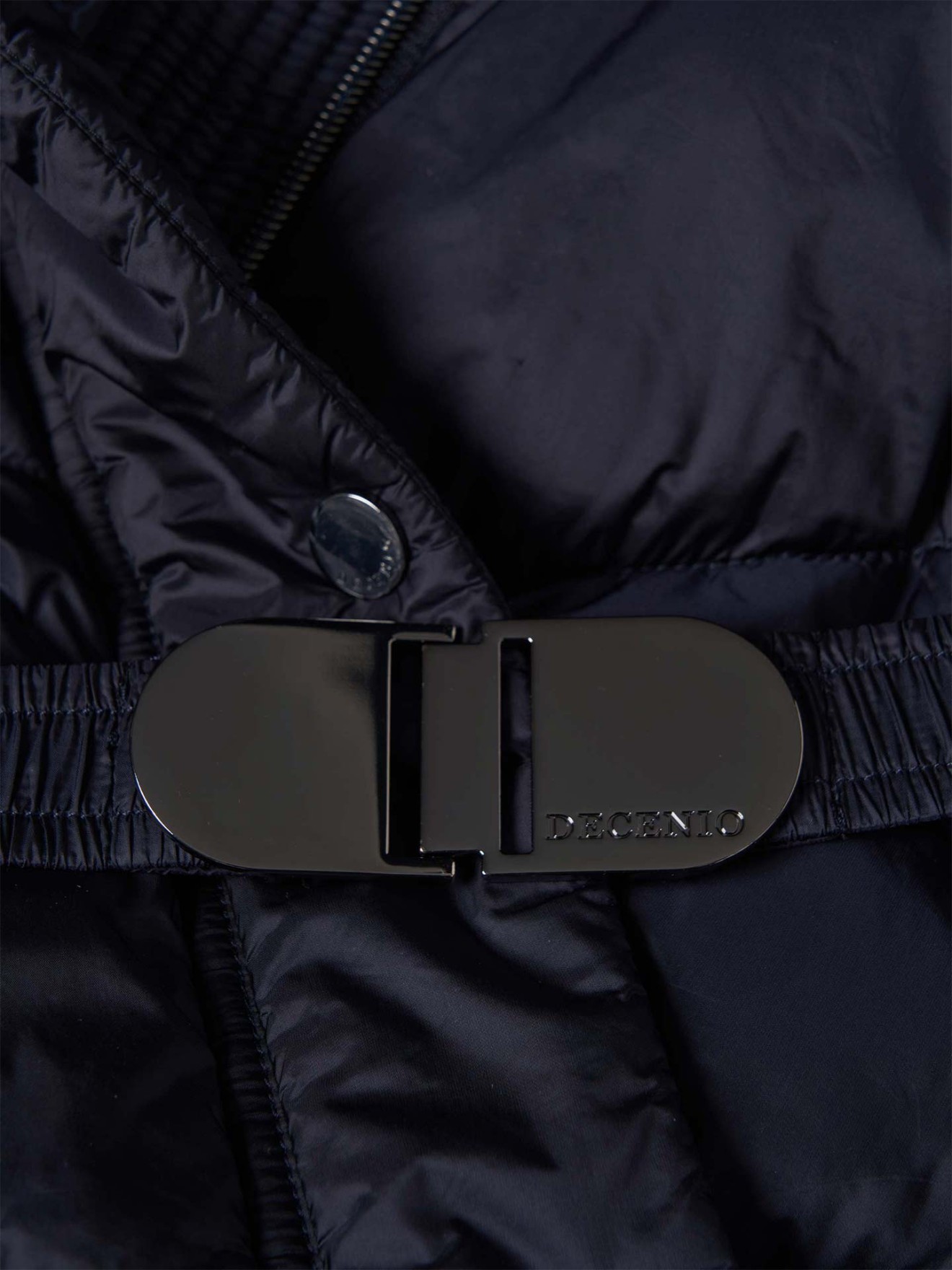 Parka Acolchoada com Cinto e Capuz