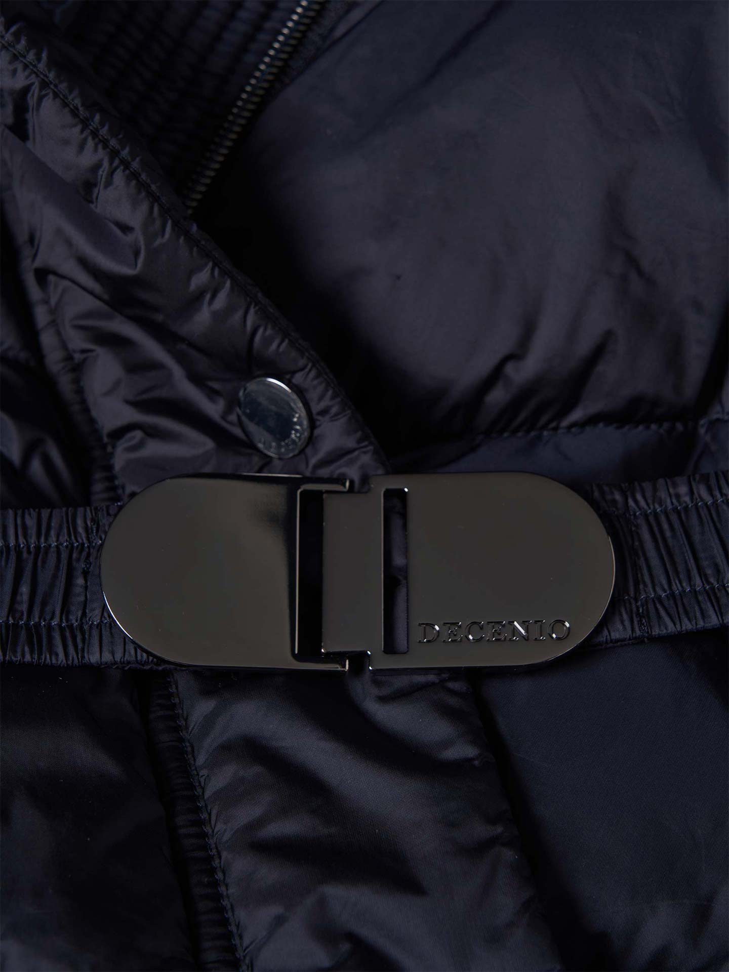 Parka Acolchoada com Cinto e Capuz