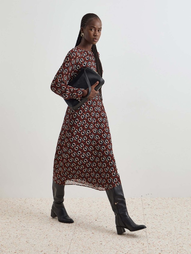 Vestido Midi Estampado