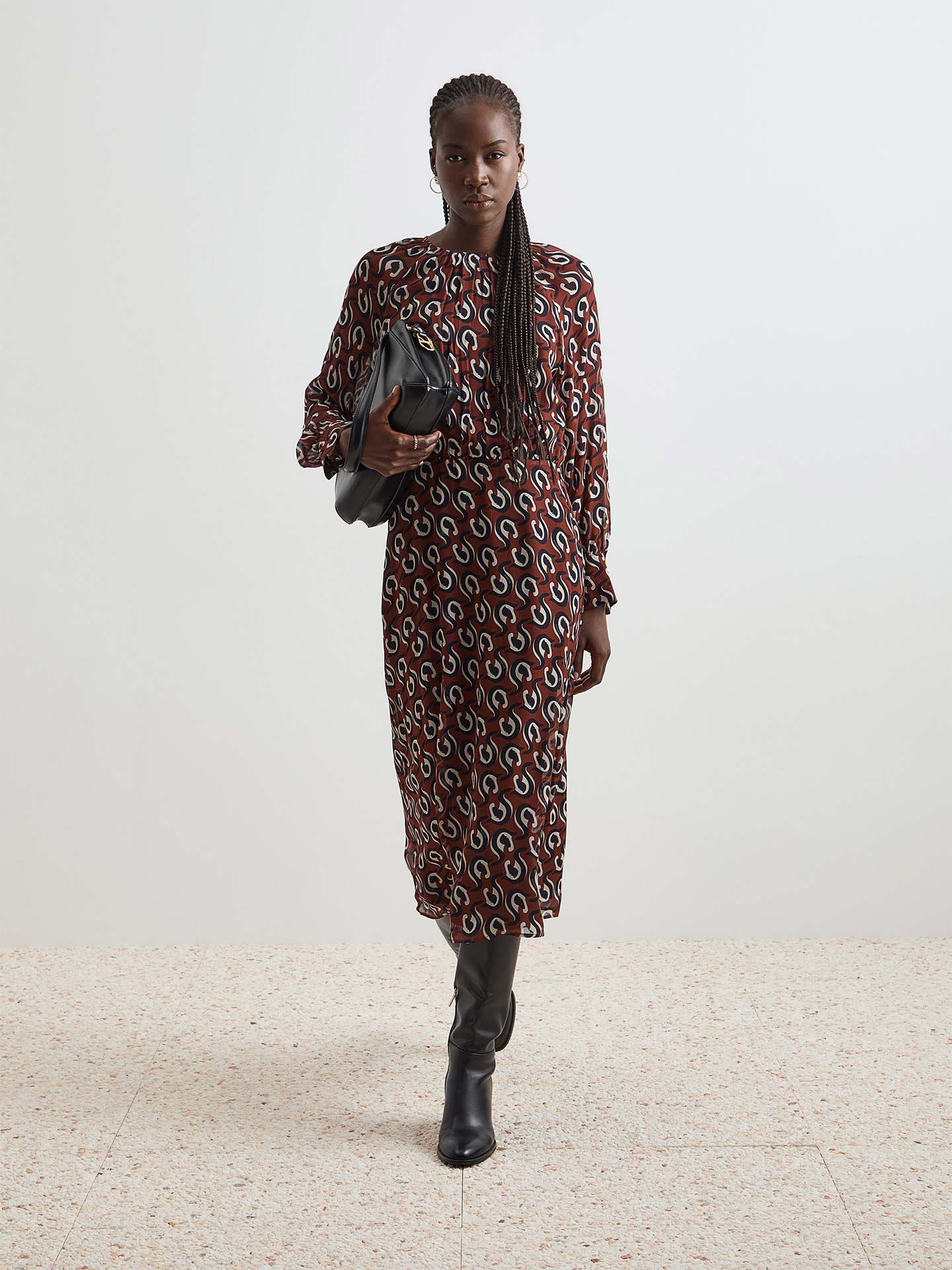 Vestido Midi Estampado