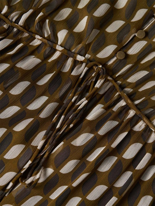 Vestido Fluido com Padrão