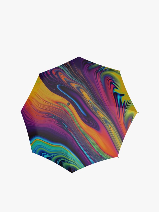 Guarda-Chuva Automático com Design Abstrato Moderno