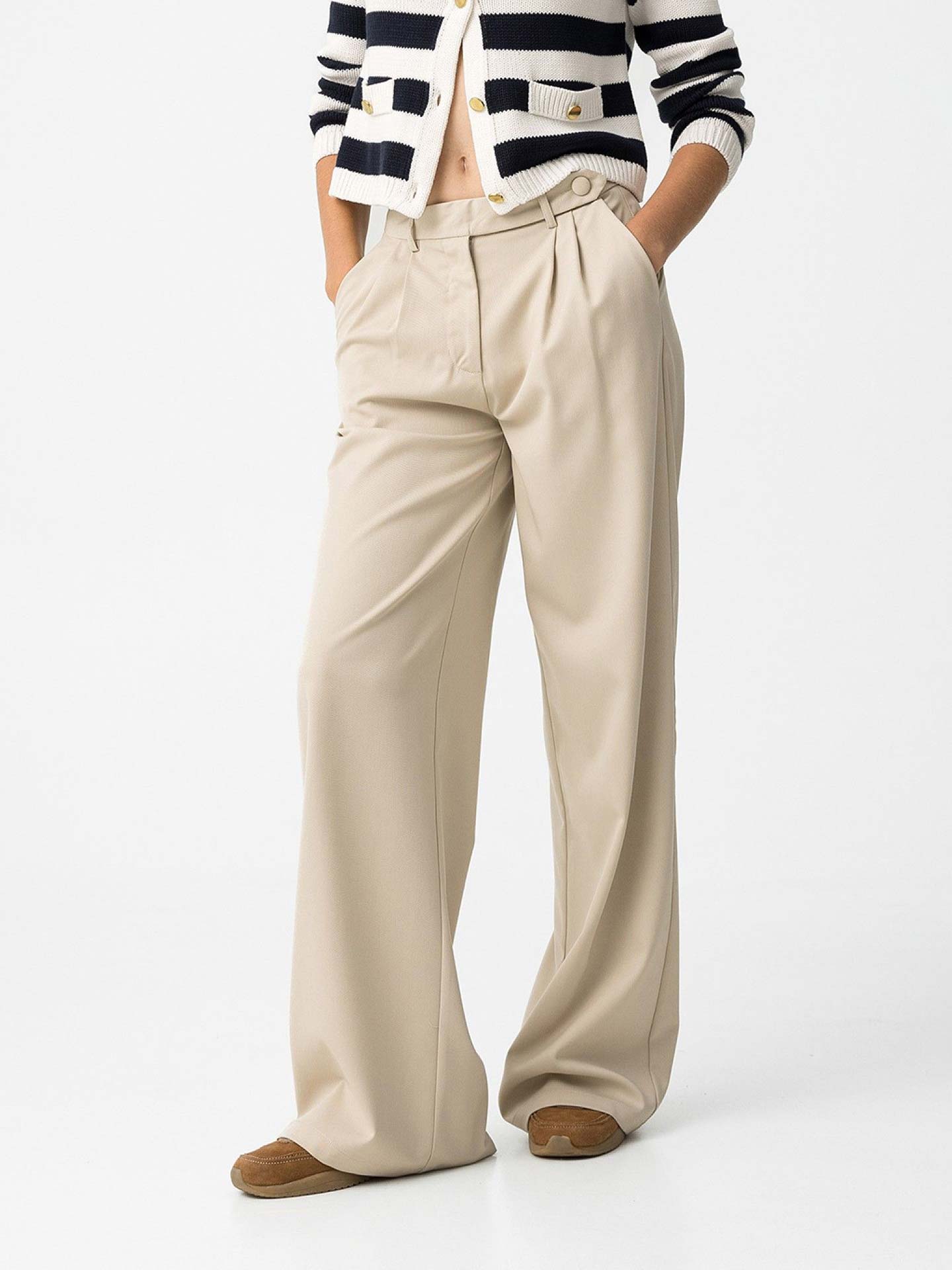 Calças Wide Leg Xadrez