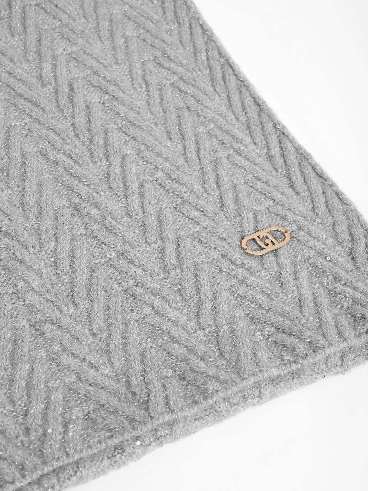 Cachecol de Malha com Padrão Chevron