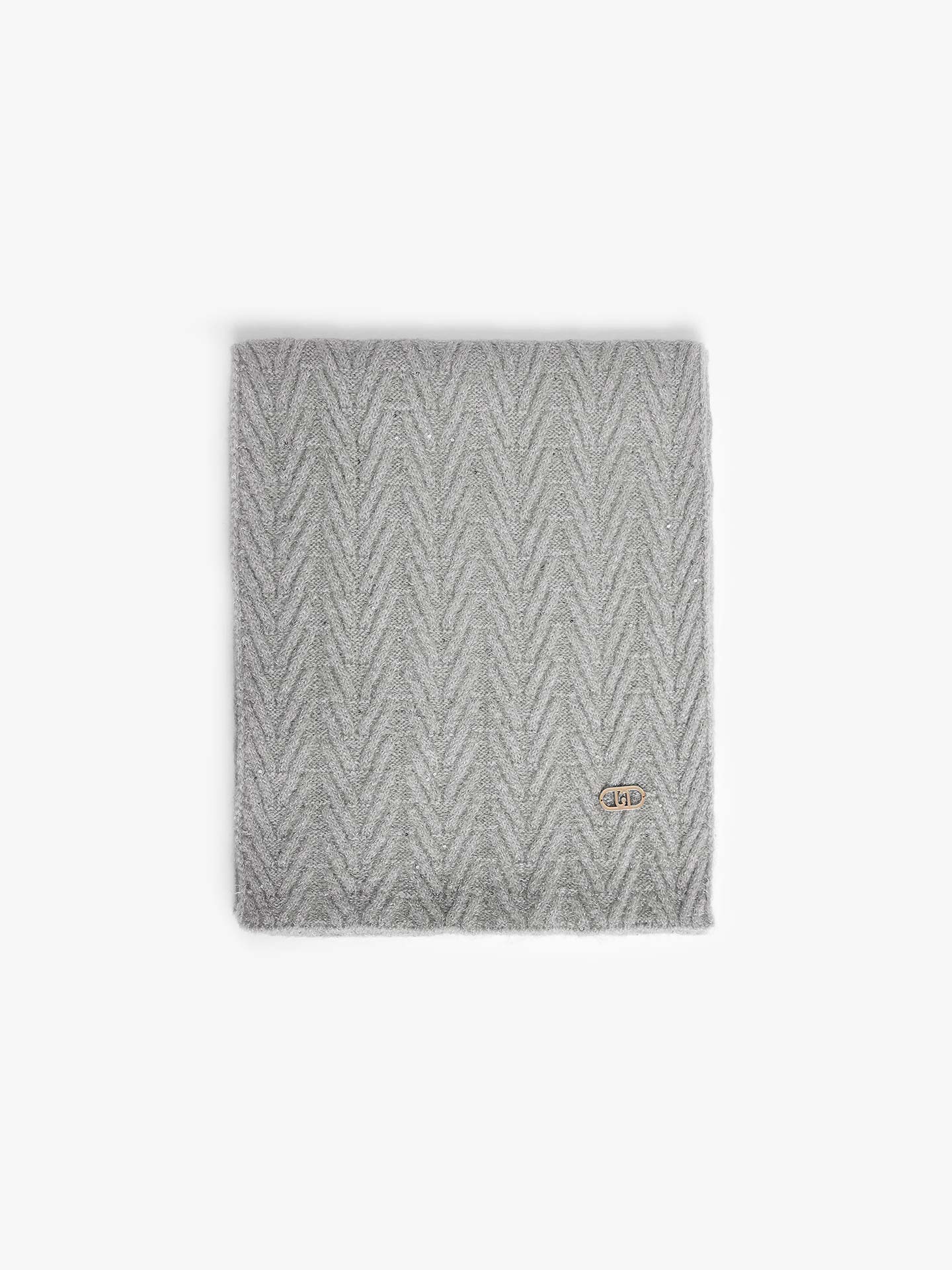 Cachecol de Malha com Padrão Chevron