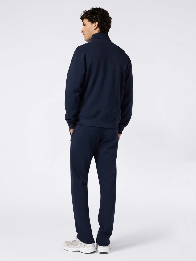 Fato de Treino com Casaco de Fecho e Gola Subida