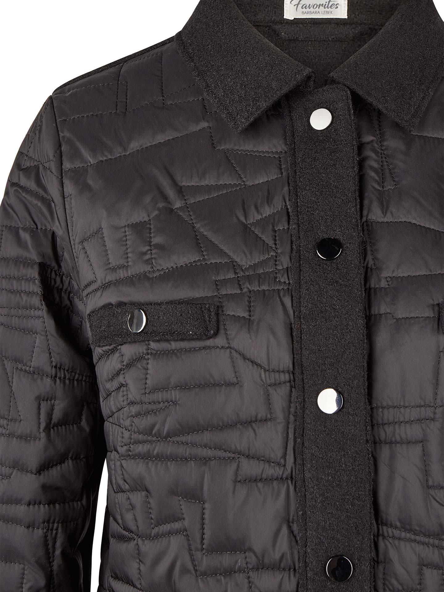 Casaco Acolchoado com Padrão Geométrico