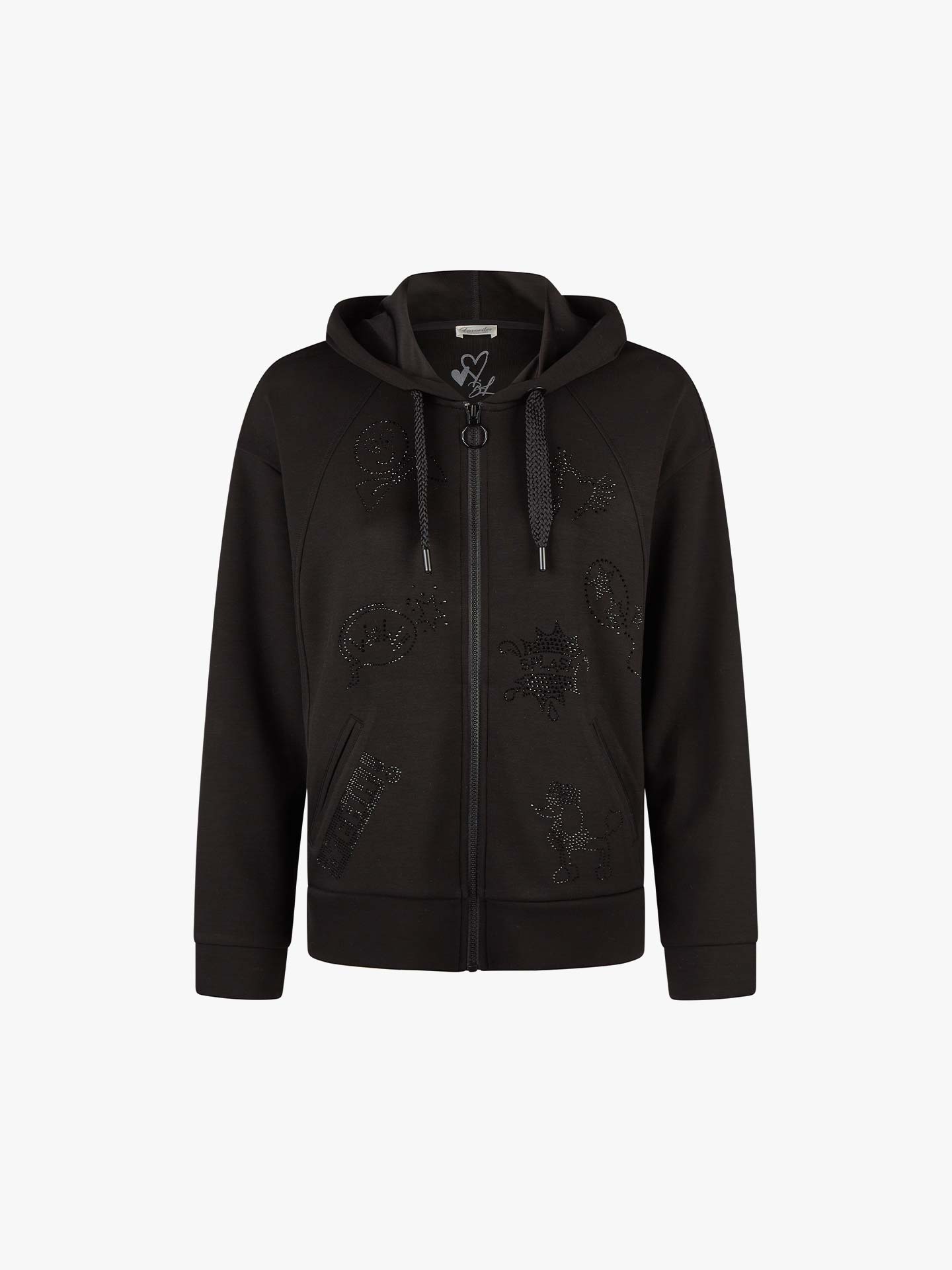 Casaco Com Capuz e Detalhe de Aplicações