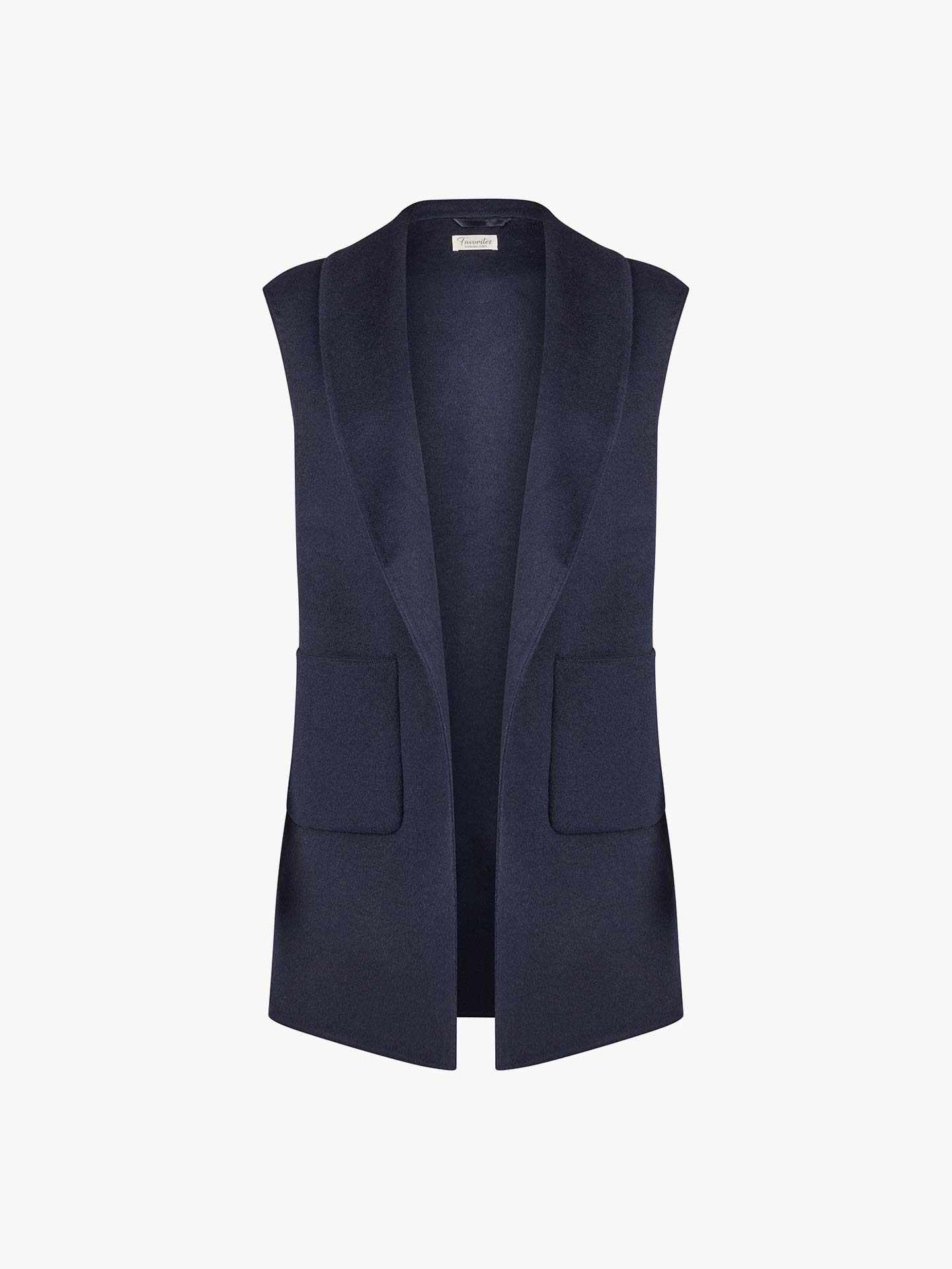 Colete Comprido com Gola de Lapela