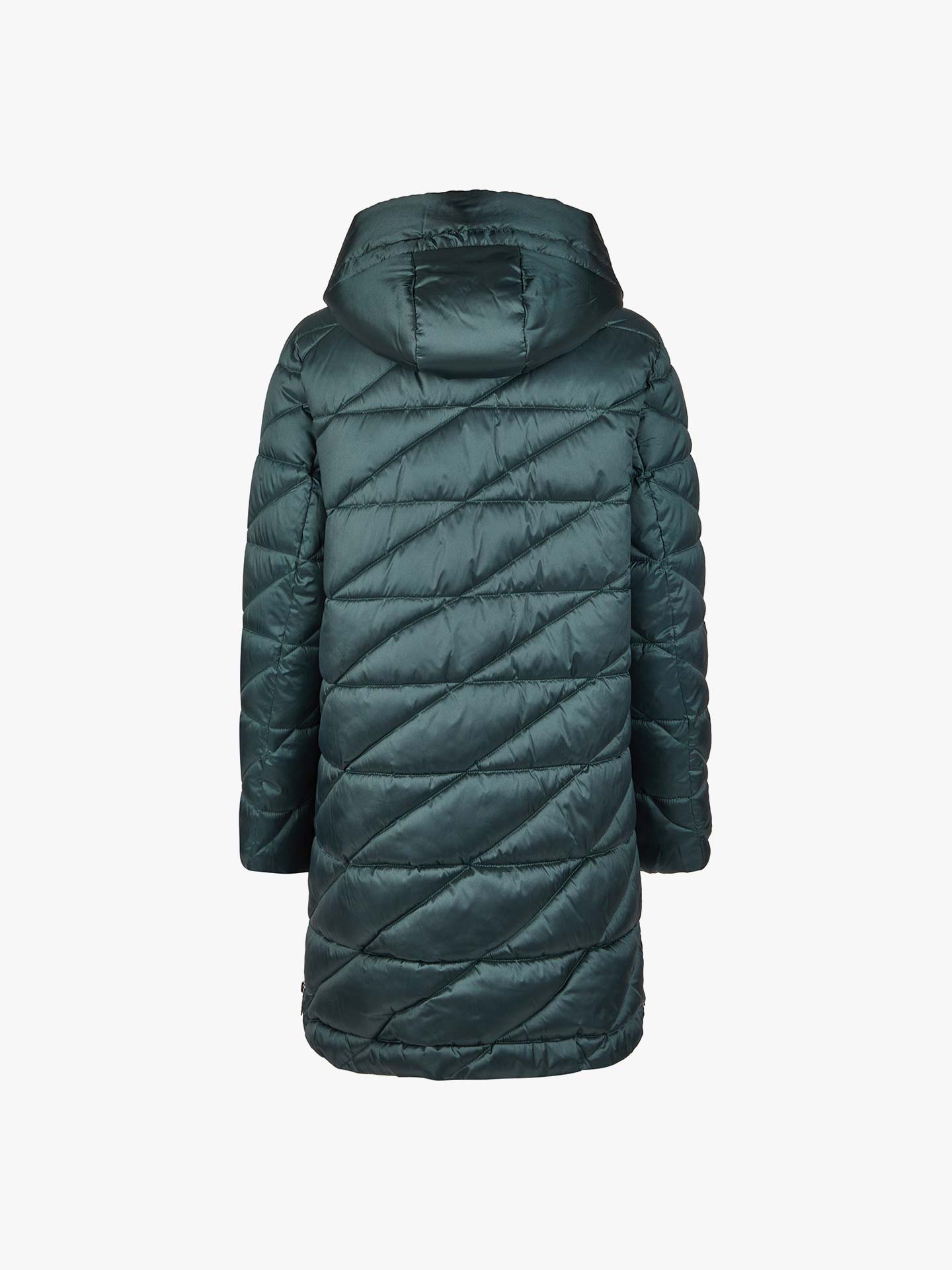 Parka Comprida Acolchoada com Capuz