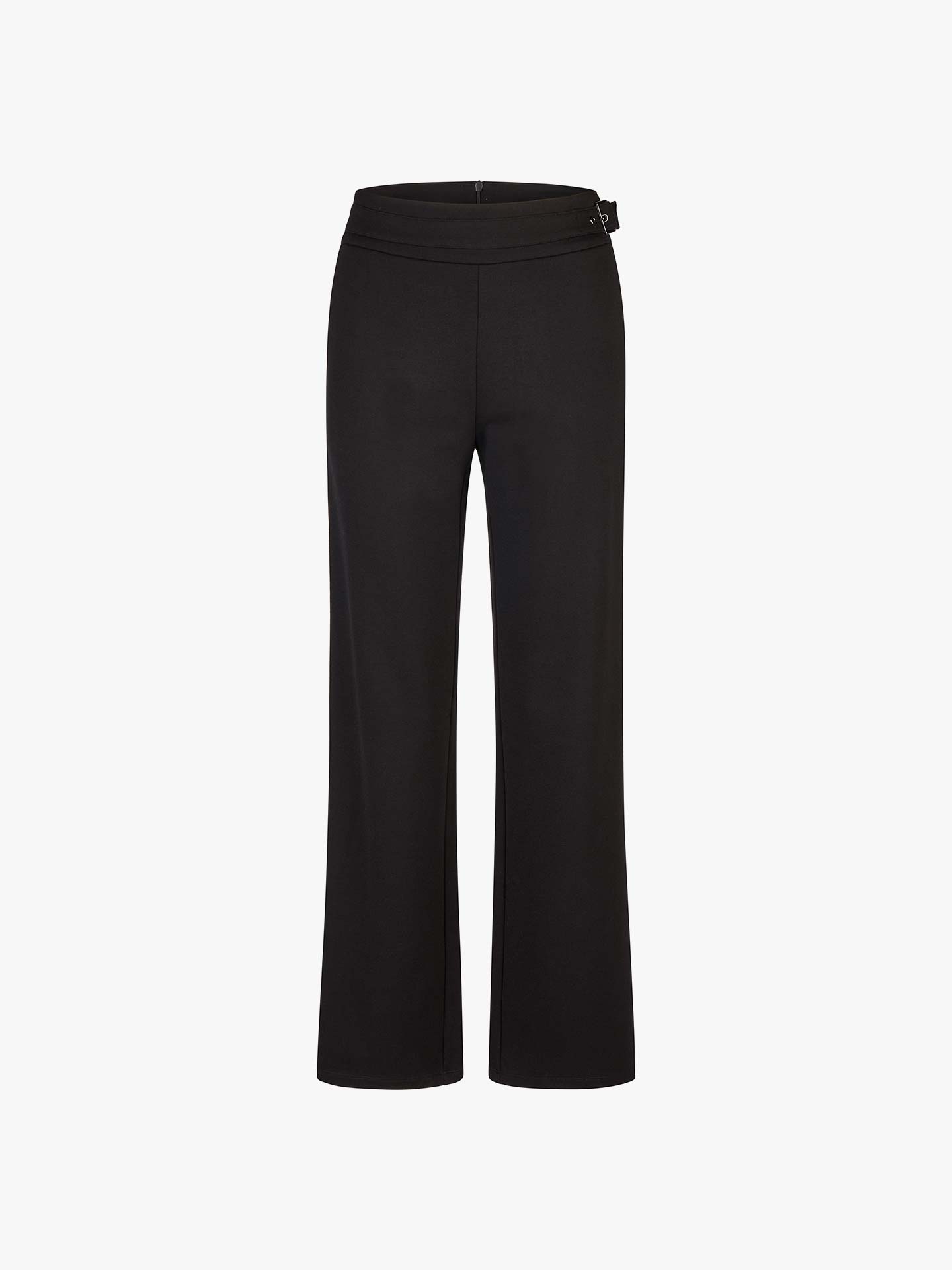 Calças de Cintura Subida com Fivela Lateral