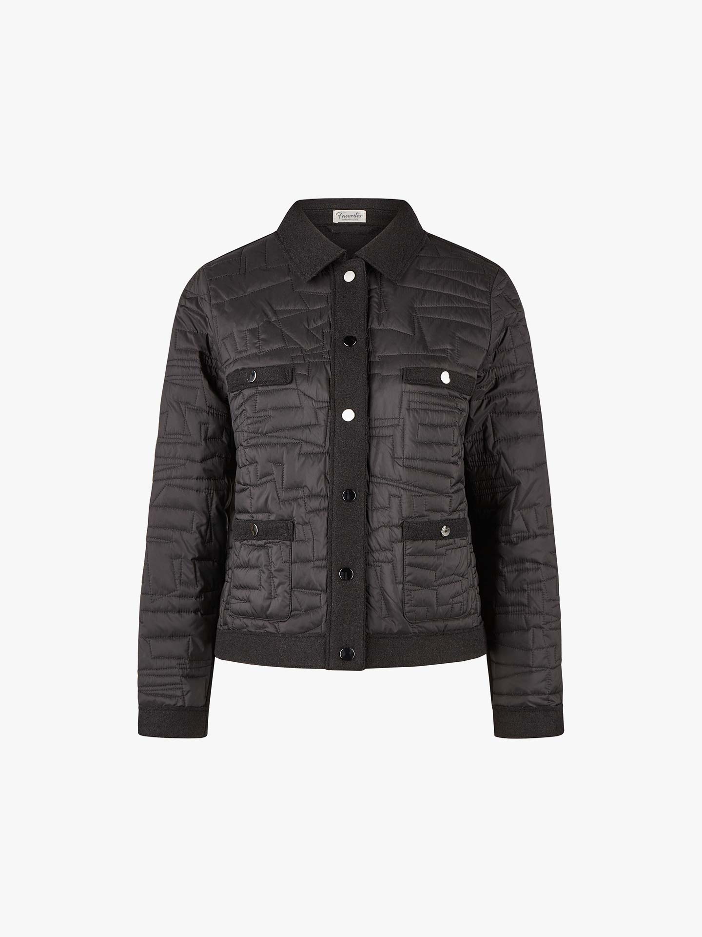 Casaco Acolchoado com Padrão Geométrico